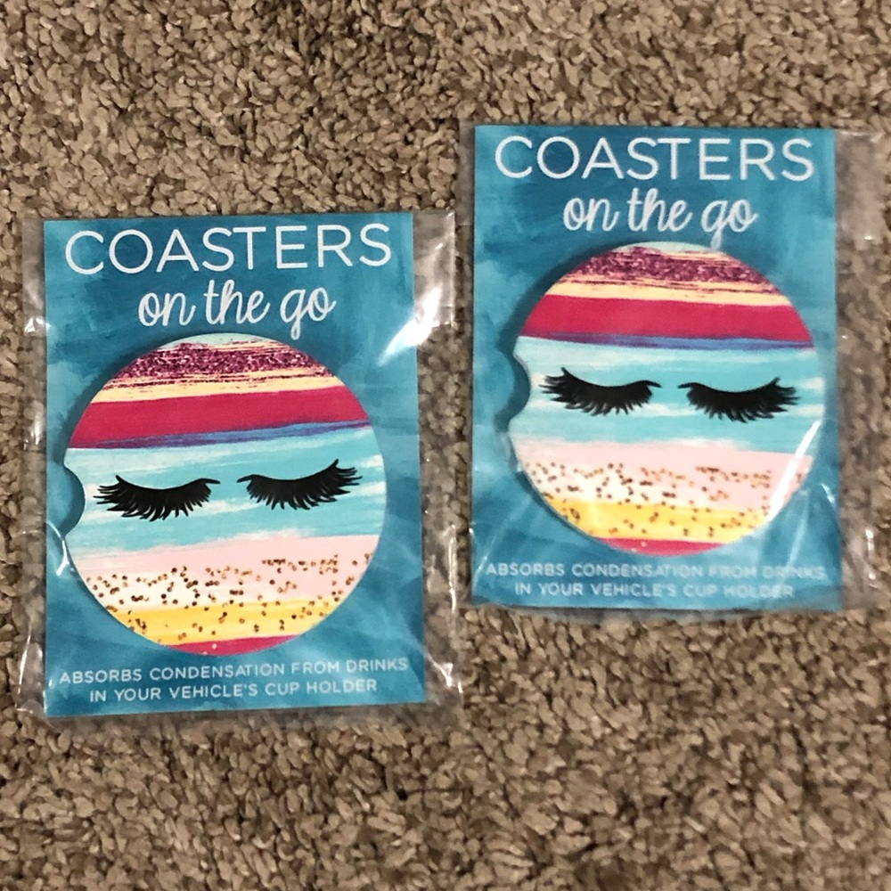 Eyelash Car Coasters